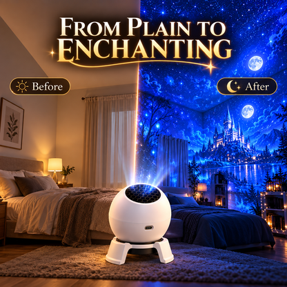 ✨ Magical Castle Projection Night Light 🌙 Fantasy Room Glow Gift