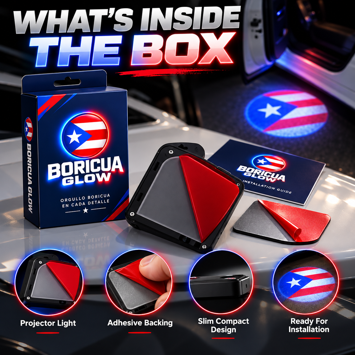 🎁 50% OFF Universal Flag Projection Door Light 🚘 Unique Car Upgrade Gift For Drivers