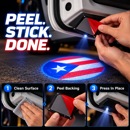 🎁 50% OFF Universal Flag Projection Door Light 🚘 Unique Car Upgrade Gift For Drivers
