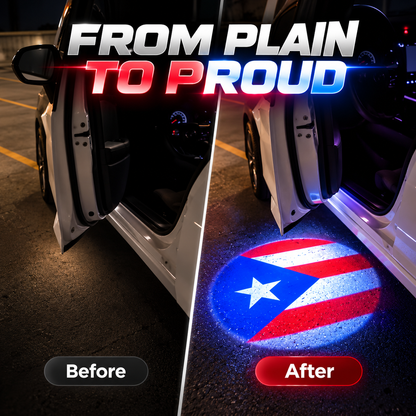 🎁 50% OFF Universal Flag Projection Door Light 🚘 Unique Car Upgrade Gift For Drivers