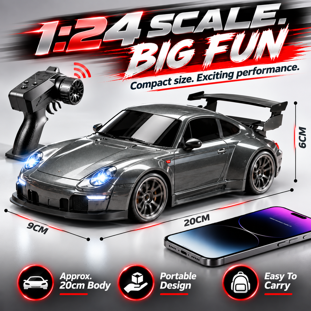 🚗 50% OFF 2.4GHz RC Drift Car For Kids – High Speed Remote Control Racing Fun Toy