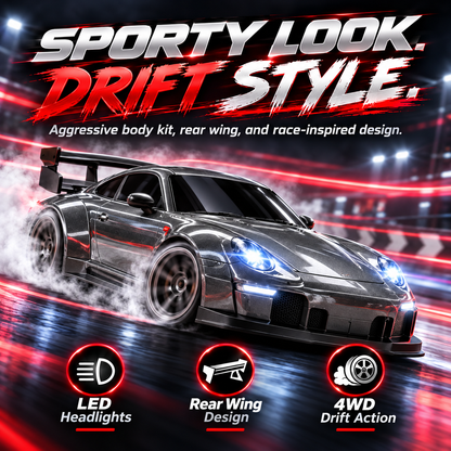 🚗 50% OFF 2.4GHz RC Drift Car For Kids – High Speed Remote Control Racing Fun Toy