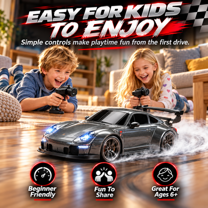 🚗 50% OFF 2.4GHz RC Drift Car For Kids – High Speed Remote Control Racing Fun Toy