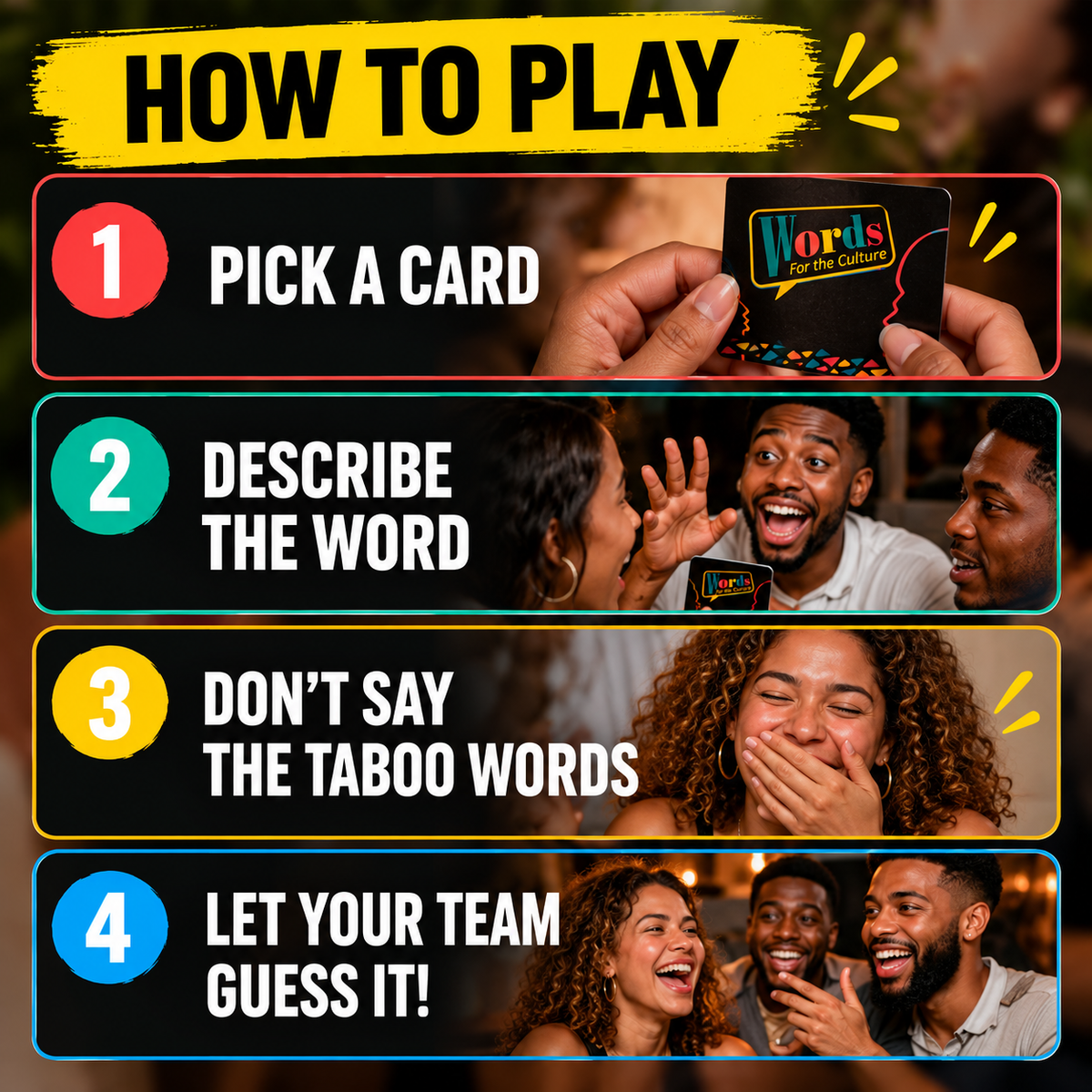 🔥 50% OFF Words For The Culture™ Party Game – The Ultimate Culture-Inspired Guessing Game For Friends & Family
