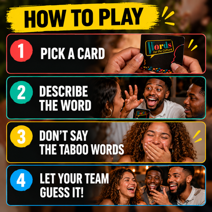 🔥 50% OFF Words For The Culture™ Party Game – The Ultimate Culture-Inspired Guessing Game For Friends & Family