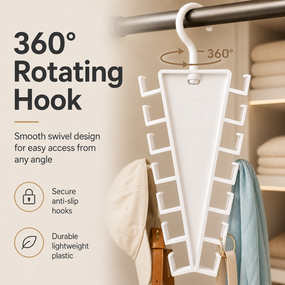 🔥 Last Day 50% OFF 12-Hook V-Shaped Closet Organizer ✨ Save Space & Organize More