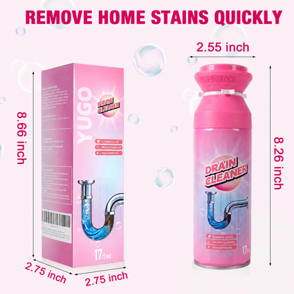 Household Safe Foam Mousse Drain Cleaner - Clog Remover, Deodorizer for Kitchen Drains and Sinks