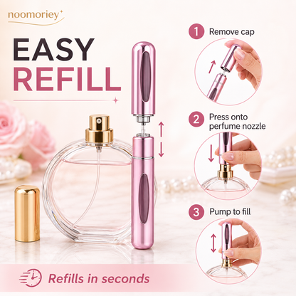 ✨ 4-Pack Refillable Perfume Atomizer Set – Leak-Proof Travel Spray Bottles