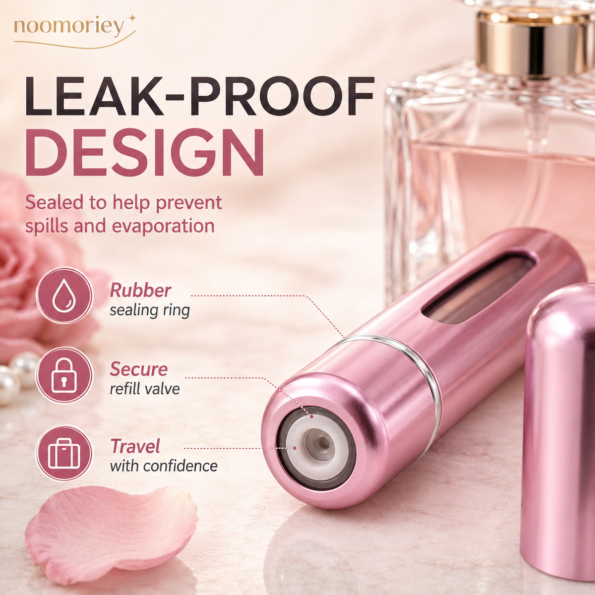 ✨ 4-Pack Refillable Perfume Atomizer Set – Leak-Proof Travel Spray Bottles