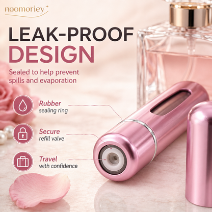 ✨ 4-Pack Refillable Perfume Atomizer Set – Leak-Proof Travel Spray Bottles