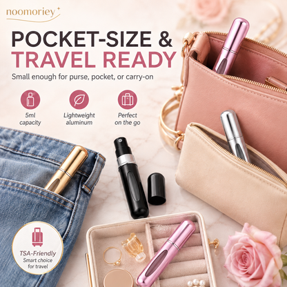 ✨ 4-Pack Refillable Perfume Atomizer Set – Leak-Proof Travel Spray Bottles