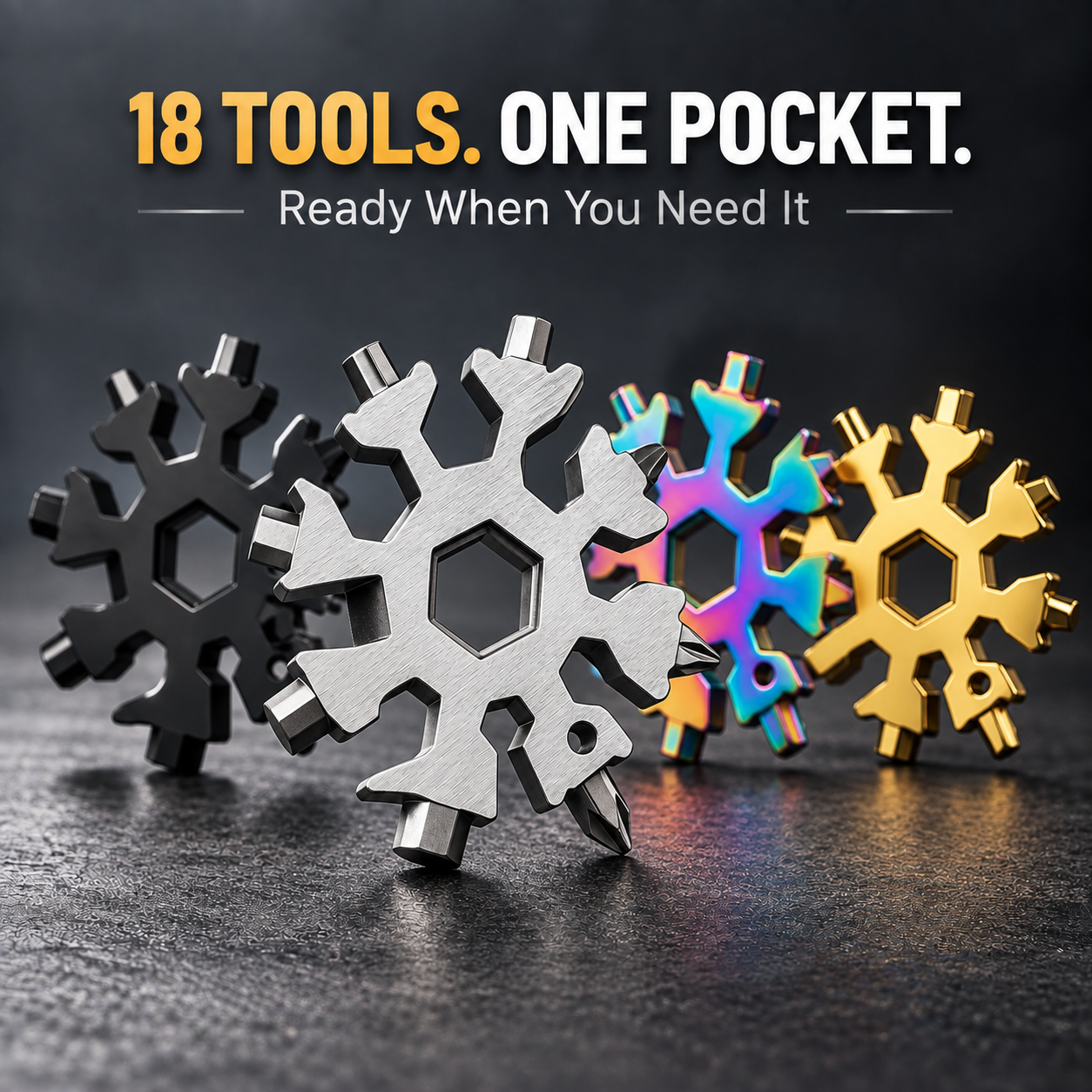 💥BUY 1 GET 1 FREE!🎁❄️ 18-in-1 Snowflake Multi-Tool – Portable Stainless Steel Survival Tool with Wrench, Screwdrivers & Bottle Opener 🛠️