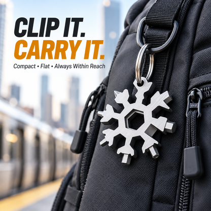 💥BUY 1 GET 1 FREE!🎁❄️ 18-in-1 Snowflake Multi-Tool – Portable Stainless Steel Survival Tool with Wrench, Screwdrivers & Bottle Opener 🛠️