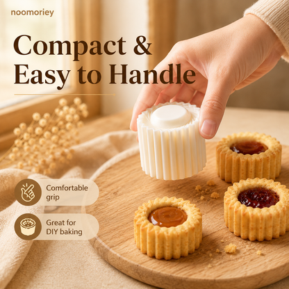 Sunflower-Patterned Round Hand-Press Mooncake Mold