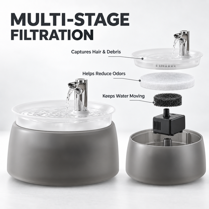 🐱Cat Water Fountain with Filter – Whisper-Quiet Wireless Pump for Fresh, Clean Water💧