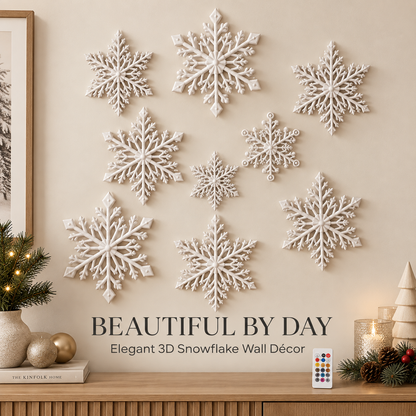 🔥 50% OFF ❄️ LED Snowflake Wall Lights – Magical Christmas Home Decor