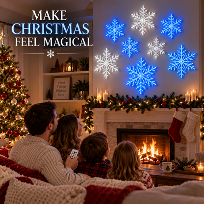 🔥 50% OFF ❄️ LED Snowflake Wall Lights – Magical Christmas Home Decor