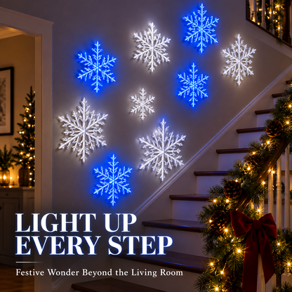 🔥 50% OFF ❄️ LED Snowflake Wall Lights – Magical Christmas Home Decor