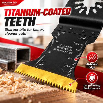 ⚡ 90×44mm Titanium-Coated Bi-Metal Oscillating Saw Blade – Heavy-Duty Multi-Tool Blade for Nails, Sheet Metal & Aluminum