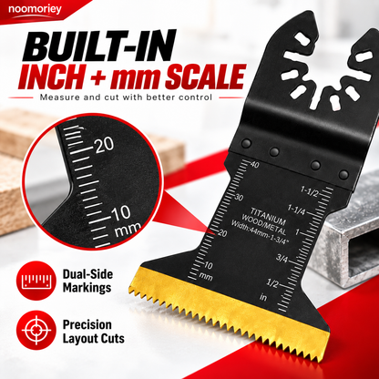 ⚡ 90×44mm Titanium-Coated Bi-Metal Oscillating Saw Blade – Heavy-Duty Multi-Tool Blade for Nails, Sheet Metal & Aluminum