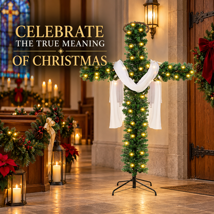 🎄 50% OFF 🙏 Lighted Christmas Cross – Meaningful Holiday Home Decor