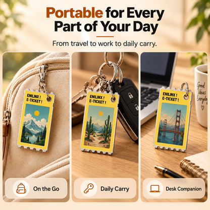 Smart Full-Color E-Paper Keychain Display