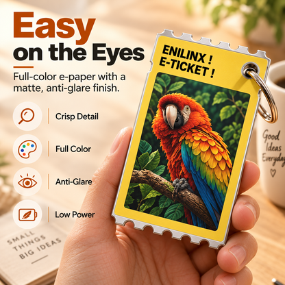 Smart Full-Color E-Paper Keychain Display
