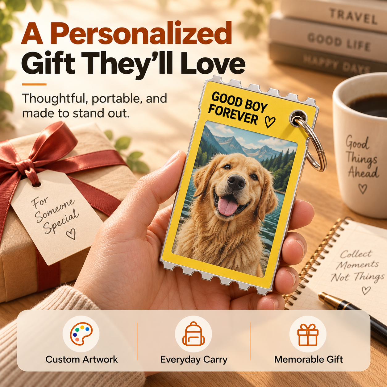 Smart Full-Color E-Paper Keychain Display