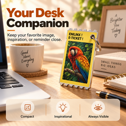Smart Full-Color E-Paper Keychain Display