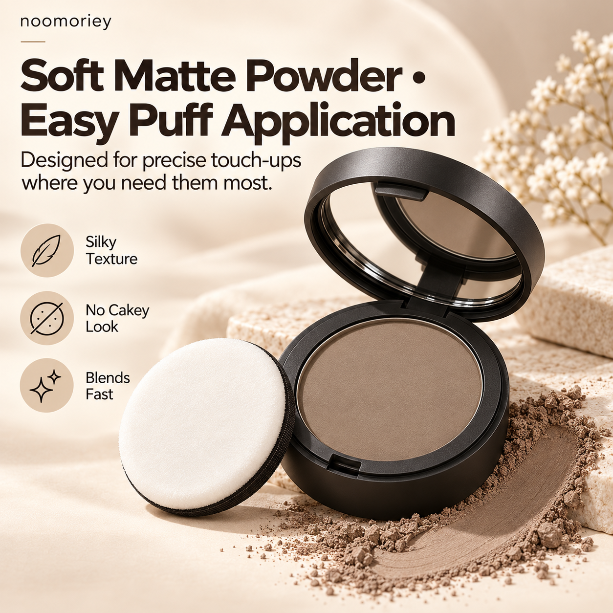 ✨ Multi-Use Waterproof Contour & Touch-Up Powder – Natural, Sweatproof & Long-Lasting