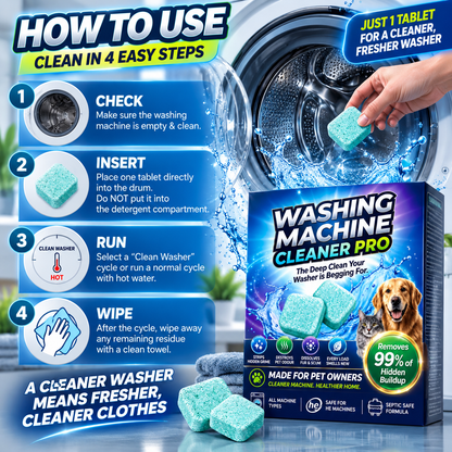 🐾Washing Machine Cleaner🫧- Deep Clean, Remove Odors & Refresh Your Washer in One Cycle