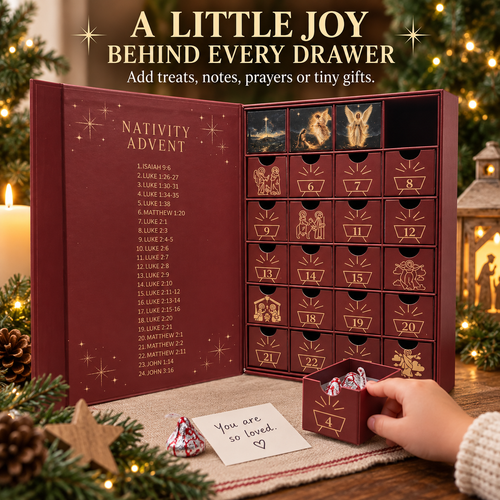 🔥 50% OFF 🎄 Nativity Advent Calendar – 24 Days Of Faith & Family