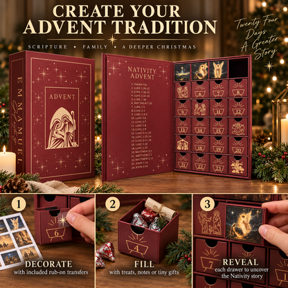 🔥 50% OFF 🎄 Nativity Advent Calendar – 24 Days Of Faith & Family