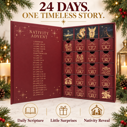 🔥 50% OFF 🎄 Nativity Advent Calendar – 24 Days Of Faith & Family