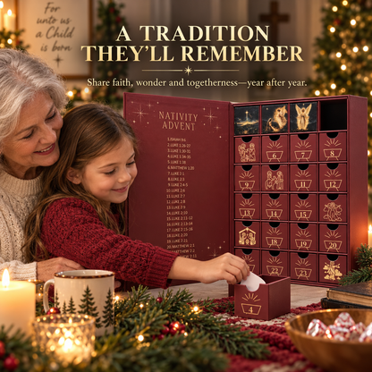 🔥 50% OFF 🎄 Nativity Advent Calendar – 24 Days Of Faith & Family