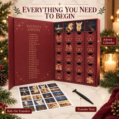 🔥 50% OFF 🎄 Nativity Advent Calendar – 24 Days Of Faith & Family