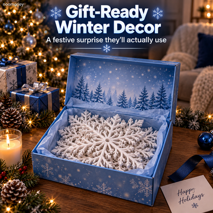 ❄️4 PCS LED Snowflake Wall Lights  – Blue & White Christmas Holiday Decor