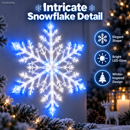❄️4 PCS LED Snowflake Wall Lights  – Blue & White Christmas Holiday Decor