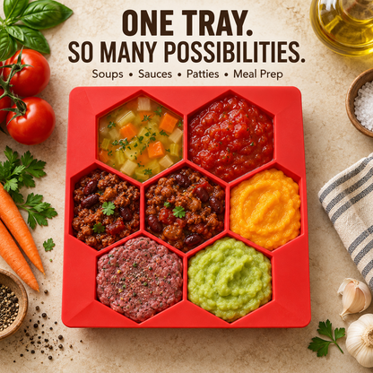 🍔 8‑in‑1 Burger Press & Freezer Container – Make Perfect Uniform Patties for Grilling & Meal Prep