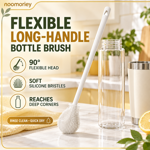 🔥BUY 1 GET 1 FREE✨️360° Silicone Bottle Cleaning Brush with Long Handle