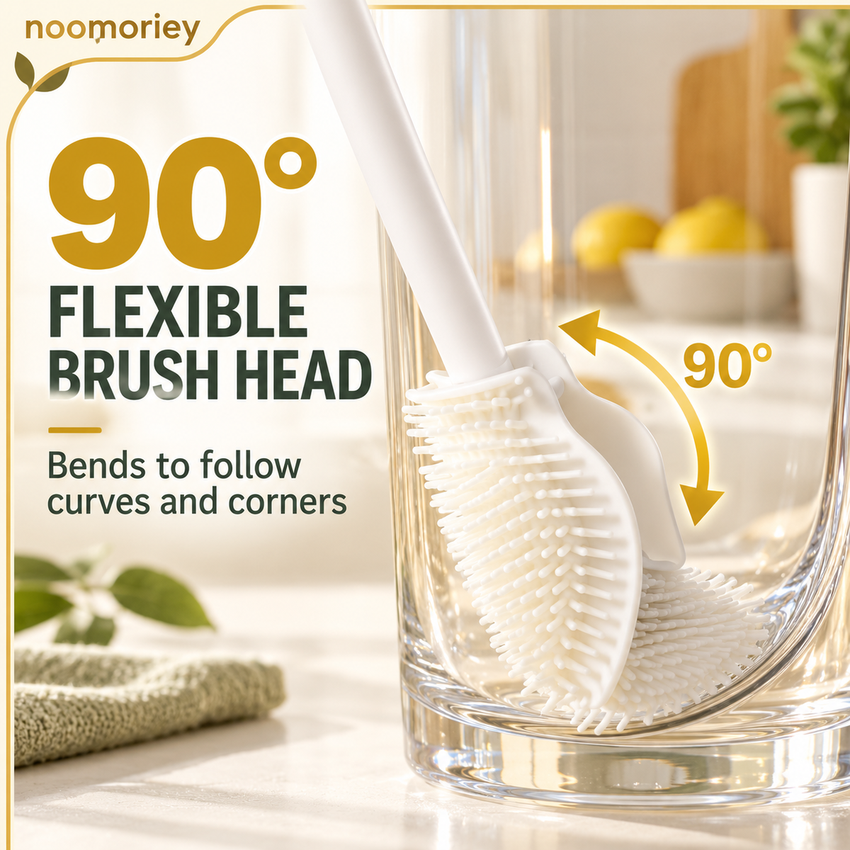 🔥BUY 1 GET 1 FREE✨️360° Silicone Bottle Cleaning Brush with Long Handle
