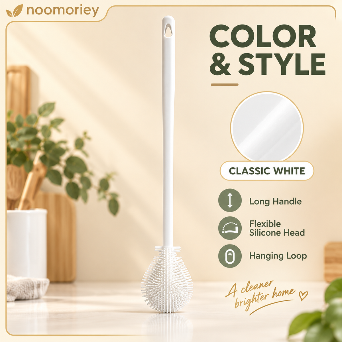 🔥BUY 1 GET 1 FREE✨️360° Silicone Bottle Cleaning Brush with Long Handle
