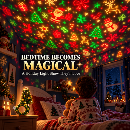 ✨ Christmas Pattern Projector – Waterproof LED Holiday Light for Patio, Wall & Party Decoration