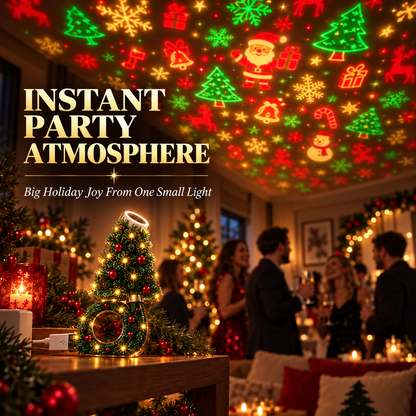 ✨ Christmas Pattern Projector – Waterproof LED Holiday Light for Patio, Wall & Party Decoration