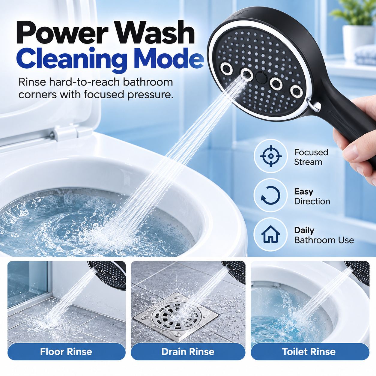 🚿 50% OFF Today! 6-Mode High-Pressure Handheld Shower Head for a Better Daily Rinse