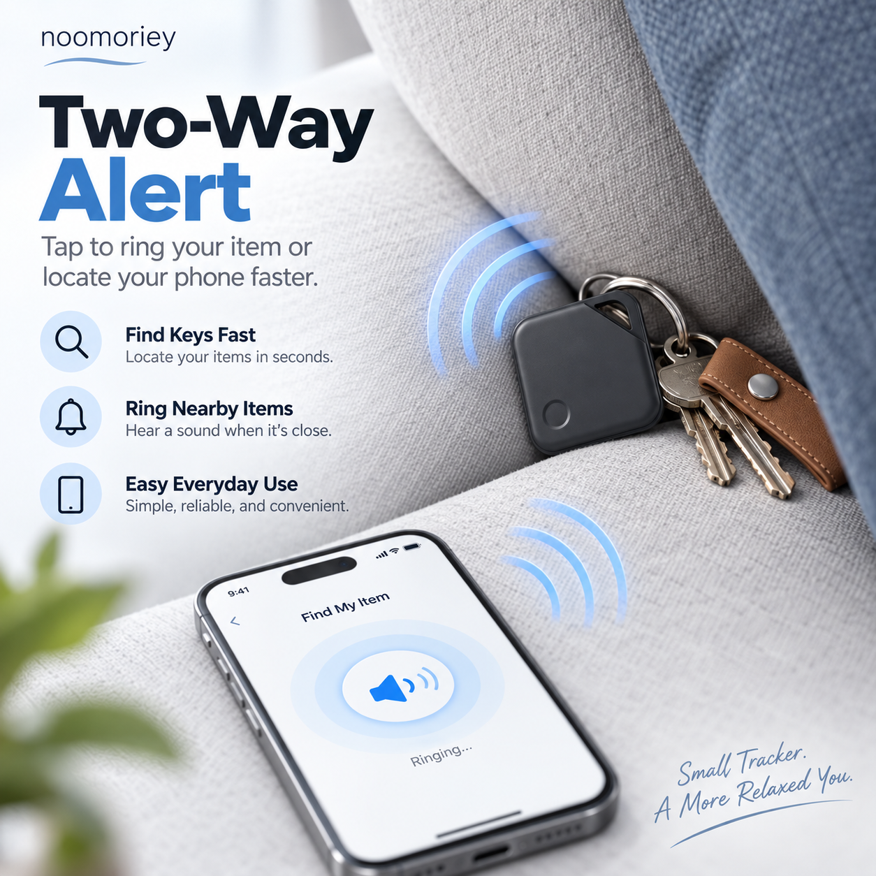 Smart Bluetooth Tracker – 2-Way Finder for Keys, Wallets & Pets