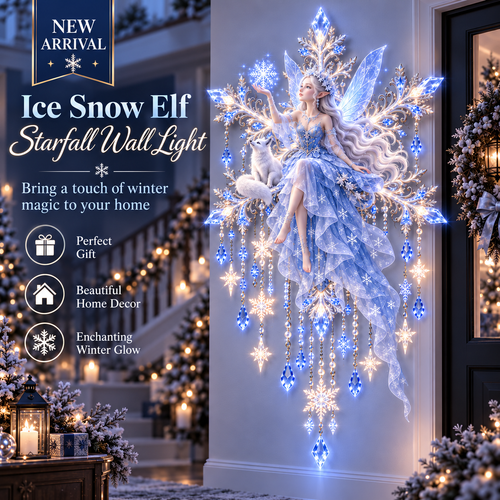 ✨50% OFF TODAY ❄️Ice Snow Elf Starfall Wall Light