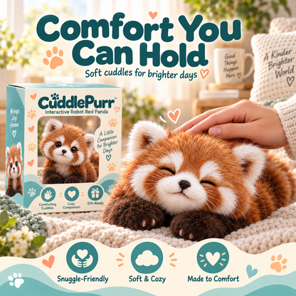 🐾❤️ CuddlePurr™ Red Panda – Interactive Plush Companion | A Little Friend, A Lot of Love