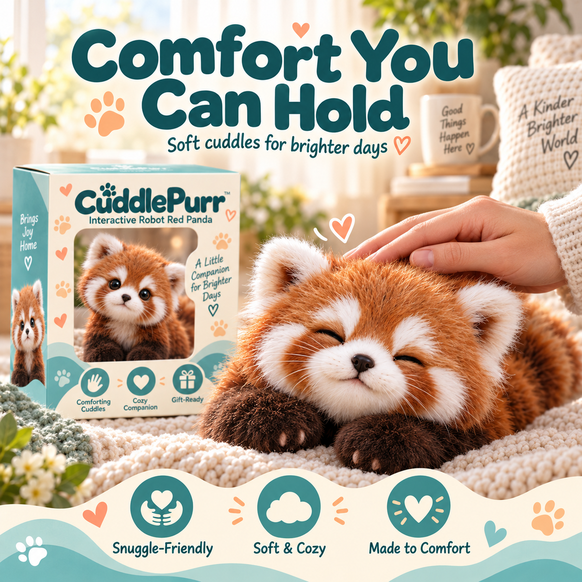 ❤️🐾Last Day 49% OFF🐼Red Panda – Interactive Plush Companion | A Little Friend, A Lot of Love