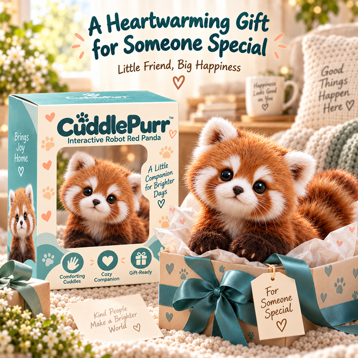 ❤️🐾Last Day 49% OFF🐼Red Panda – Interactive Plush Companion | A Little Friend, A Lot of Love